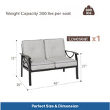 Patio Furniture Set With Coffee Table And Cushions For Backyard