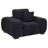 Octavia Upholstered Track Arm Accent Chair, Black