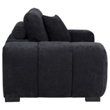 Octavia Upholstered Track Arm Accent Chair, Black