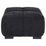 Octavia Upholstered Rectangular Ottoman Black