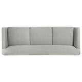 Vaughn 2-Piece Grey Fabric Sofa Set with Flared Arms