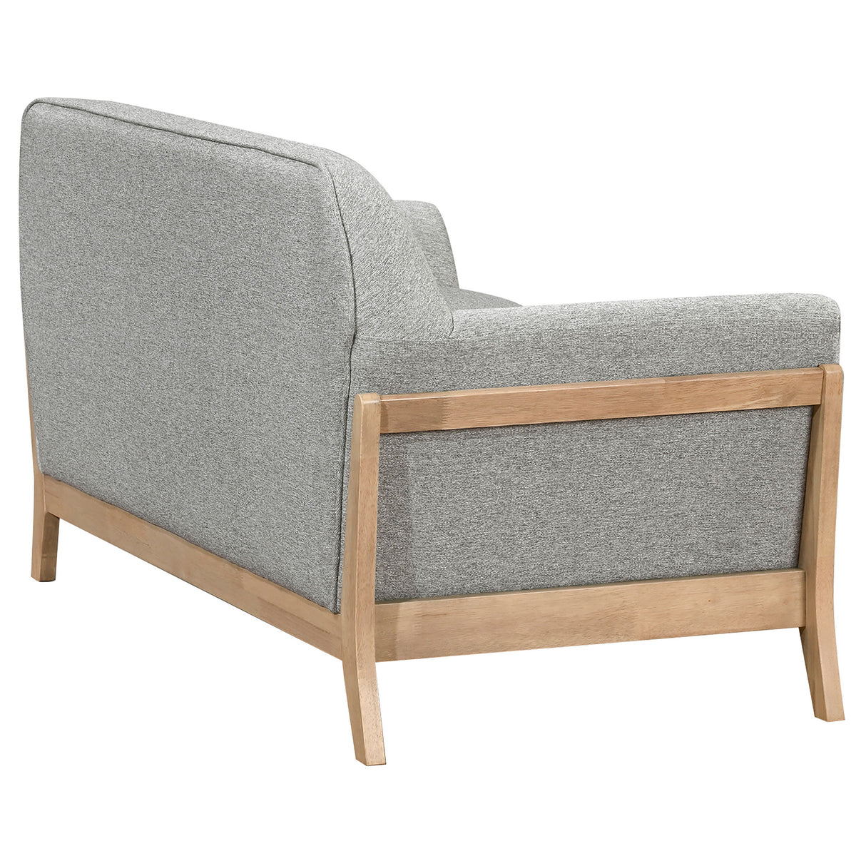 Vaughn 2-Piece Grey Fabric Sofa Set with Flared Arms