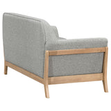 Vaughn 2-Piece Grey Fabric Sofa Set with Flared Arms