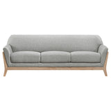 Vaughn Fabric Upholstered Flared Arm Sofa in Grey