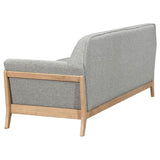 Vaughn Grey Fabric Upholstered Mid-Century Flared Arm Sofa