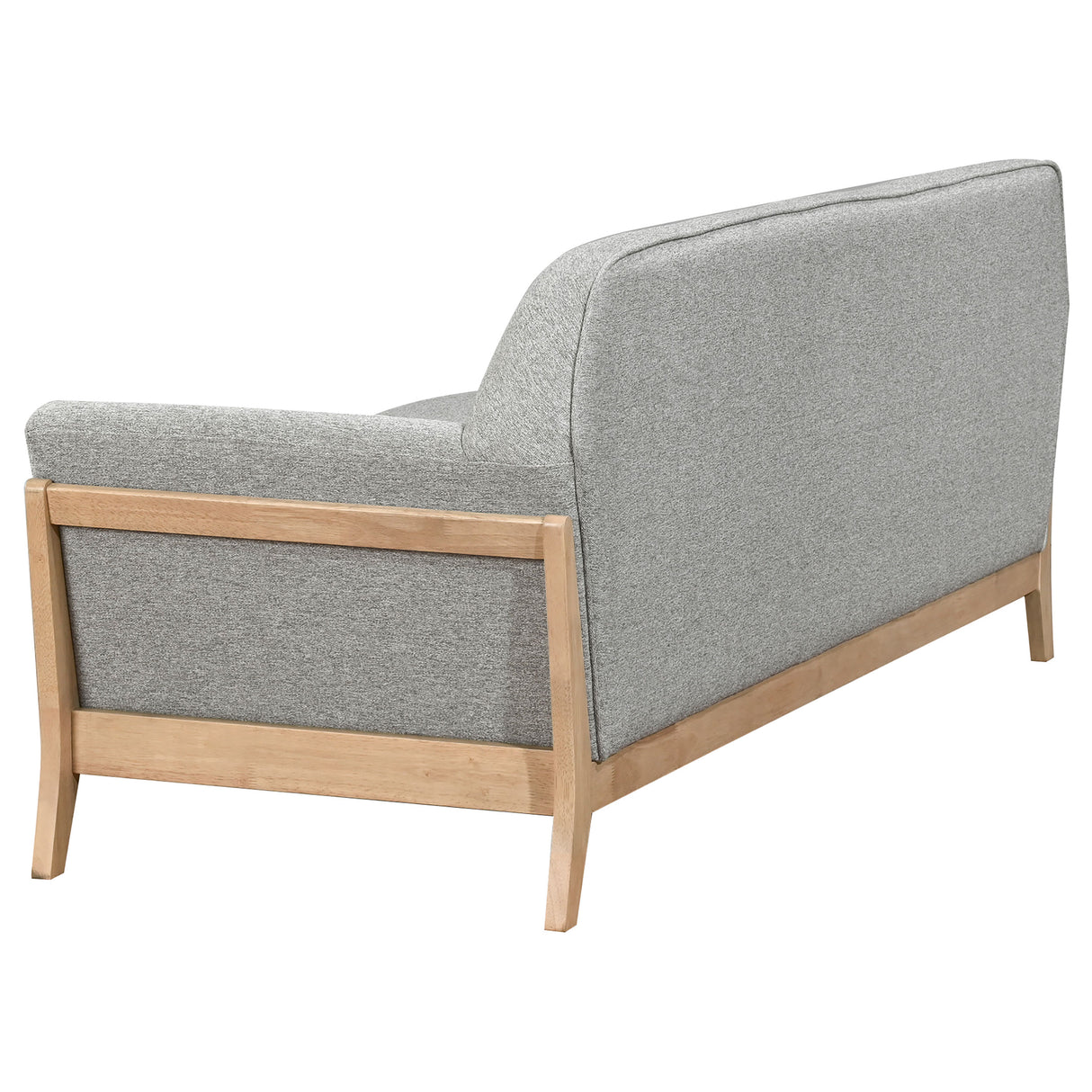 Vaughn Fabric Upholstered Flared Arm Sofa in Grey