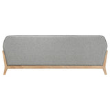 Vaughn Grey Fabric Upholstered Mid-Century Flared Arm Sofa