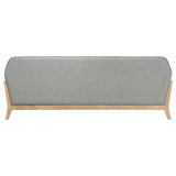 Vaughn Fabric Upholstered Flared Arm Sofa in Grey