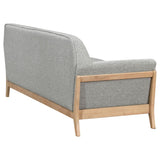 Vaughn Grey Fabric Upholstered Mid-Century Flared Arm Sofa