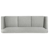 Vaughn Grey Fabric Upholstered Mid-Century Flared Arm Sofa