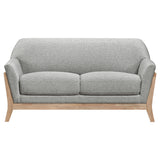 Vaughn Grey Fabric Upholstered Flared Arm Loveseat
