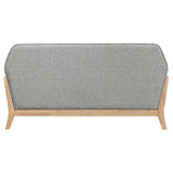 Vaughn Grey Fabric Upholstered Flared Arm Loveseat