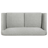 Vaughn Grey Fabric Upholstered Flared Arm Loveseat