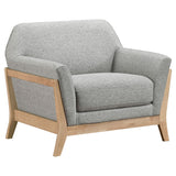 Vaughn Grey Fabric Upholstered Flared Arm Accent Chair