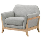 Vaughn Grey Fabric Upholstered Flared Arm Accent Chair