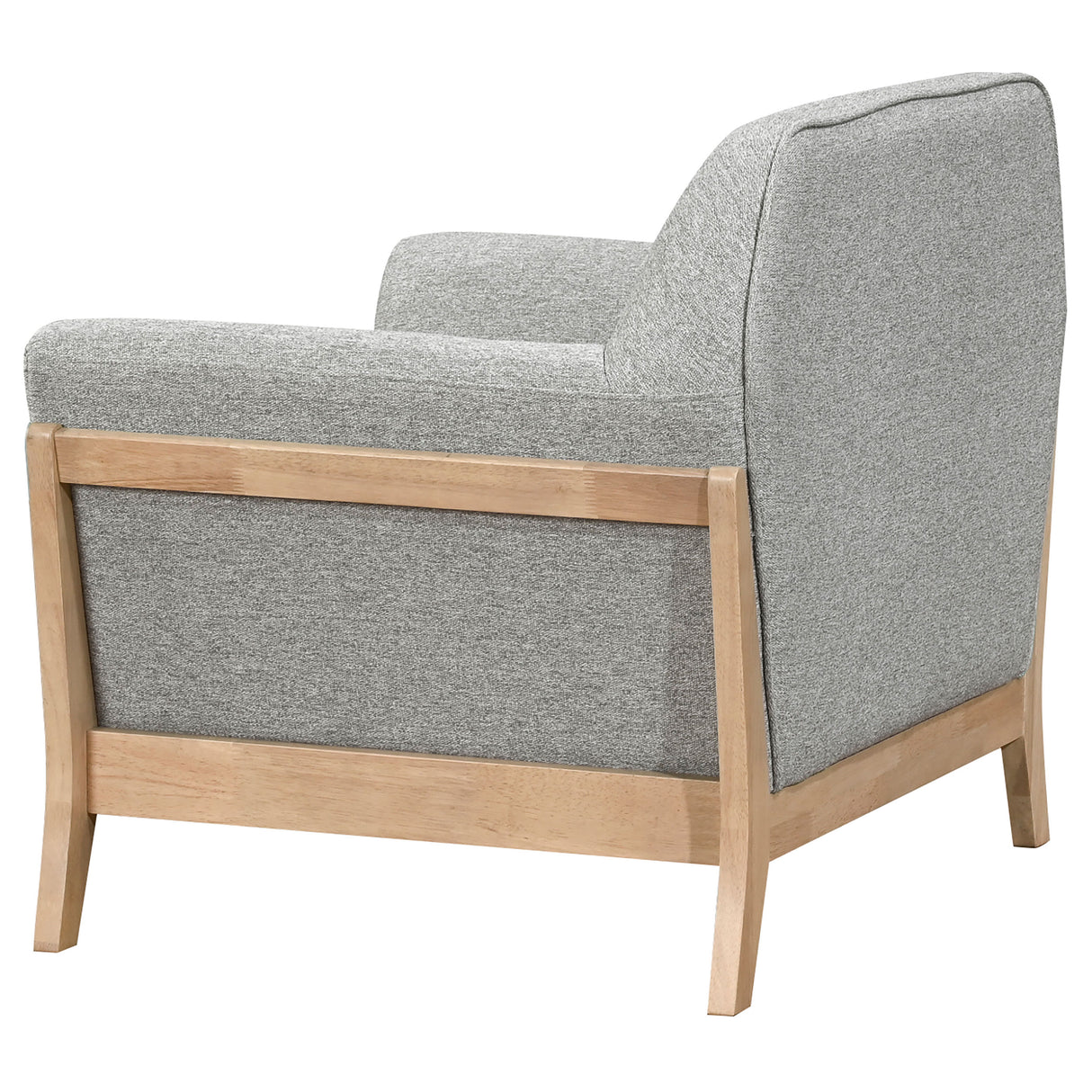 Vaughn Grey Fabric Upholstered Flared Arm Accent Chair