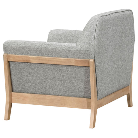 Vaughn Grey Fabric Upholstered Flared Arm Accent Chair