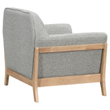 Vaughn Grey Fabric Upholstered Flared Arm Accent Chair