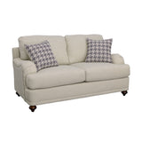 Glenn Upholstered English Arm Loveseat Light Grey Blue