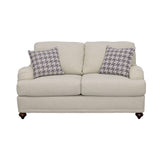 Glenn Upholstered English Arm Loveseat Light Grey Blue