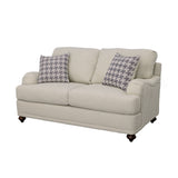 Glenn Upholstered English Arm Loveseat Light Grey Blue