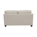 Glenn Upholstered English Arm Loveseat Light Grey Blue