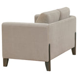 Islington 2-Piece Upholstered Panel Arm Sofa Set Taupe