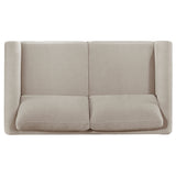 Islington 2-Piece Upholstered Panel Arm Sofa Set Taupe