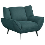 Acton Upholstered Flared Arm Accent Chair - Teal Blue