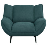 Acton Upholstered Flared Arm Accent Chair - Teal Blue
