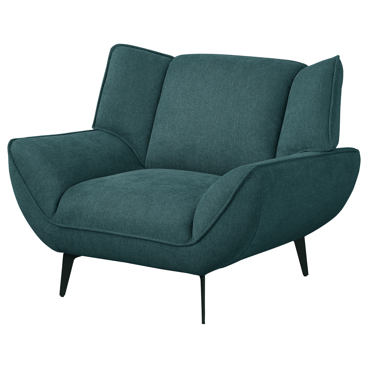 Acton Upholstered Flared Arm Accent Chair - Teal Blue