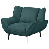 Acton Upholstered Flared Arm Accent Chair - Teal Blue