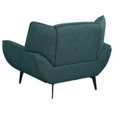 Acton Upholstered Flared Arm Accent Chair - Teal Blue
