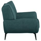 Acton Upholstered Flared Arm Accent Chair - Teal Blue