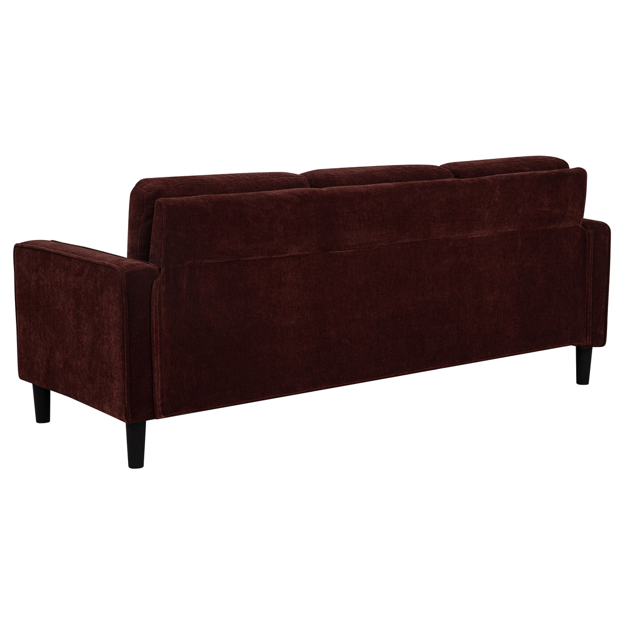 Ruth 77-Inch Fabric Upholstered Track Arm Sofa in Rust Red