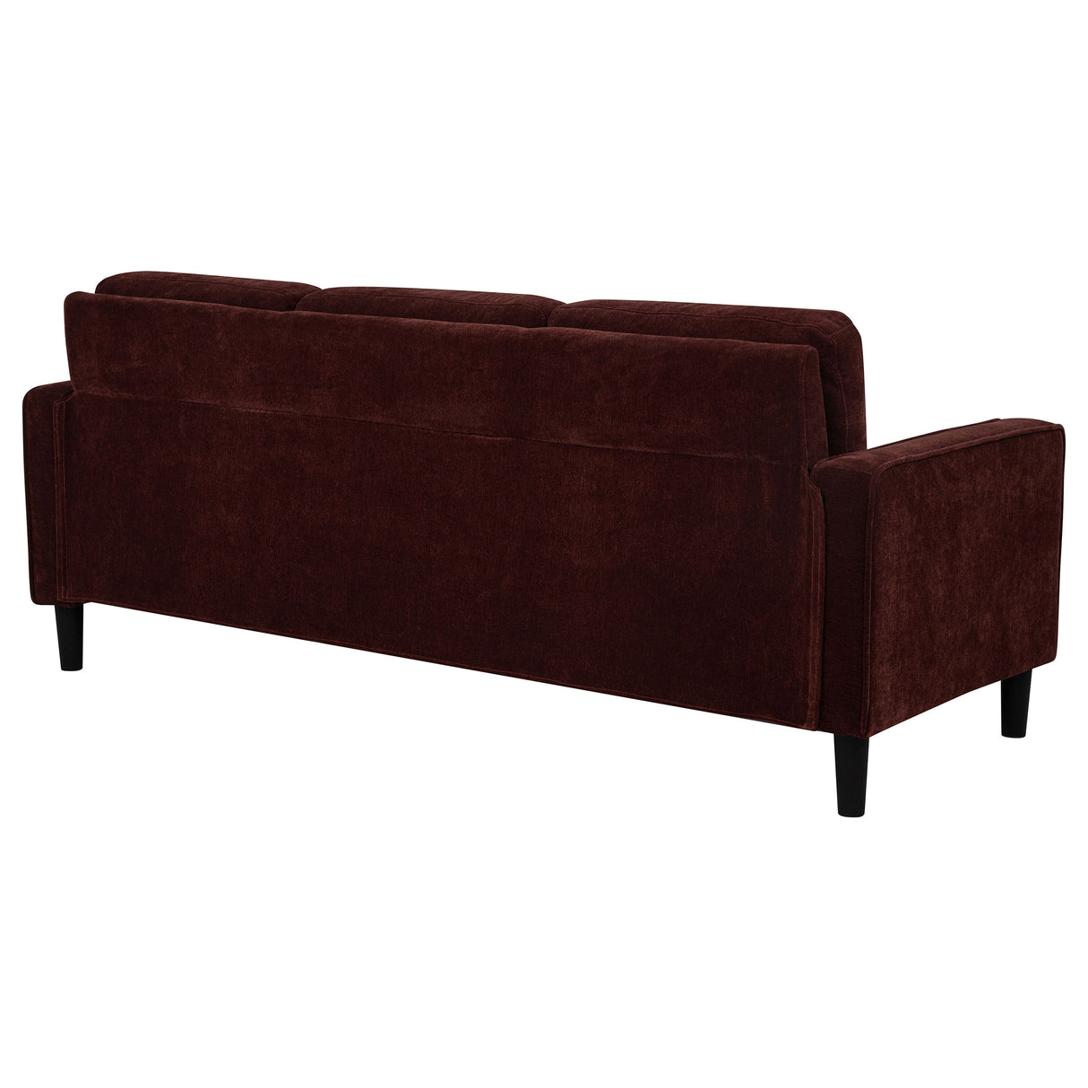 Ruth 77-Inch Fabric Upholstered Track Arm Sofa in Rust Red
