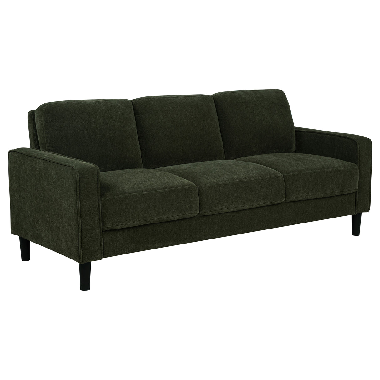 Ruth 77-Inch Fabric Upholstered Track Arm Sofa, Matcha Green