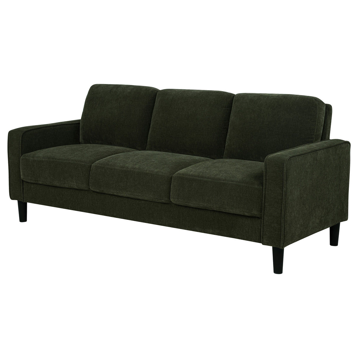 Ruth 77-Inch Fabric Upholstered Track Arm Sofa, Matcha Green