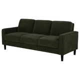 Ruth 77-Inch Fabric Upholstered Track Arm Sofa, Matcha Green