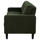 Ruth 77-Inch Fabric Upholstered Track Arm Sofa, Matcha Green