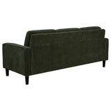 Ruth 77-Inch Fabric Upholstered Track Arm Sofa, Matcha Green