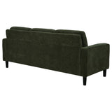 Ruth 77-Inch Fabric Upholstered Track Arm Sofa, Matcha Green