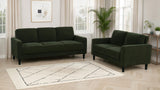 Ruth 77-Inch Fabric Upholstered Track Arm Sofa, Matcha Green