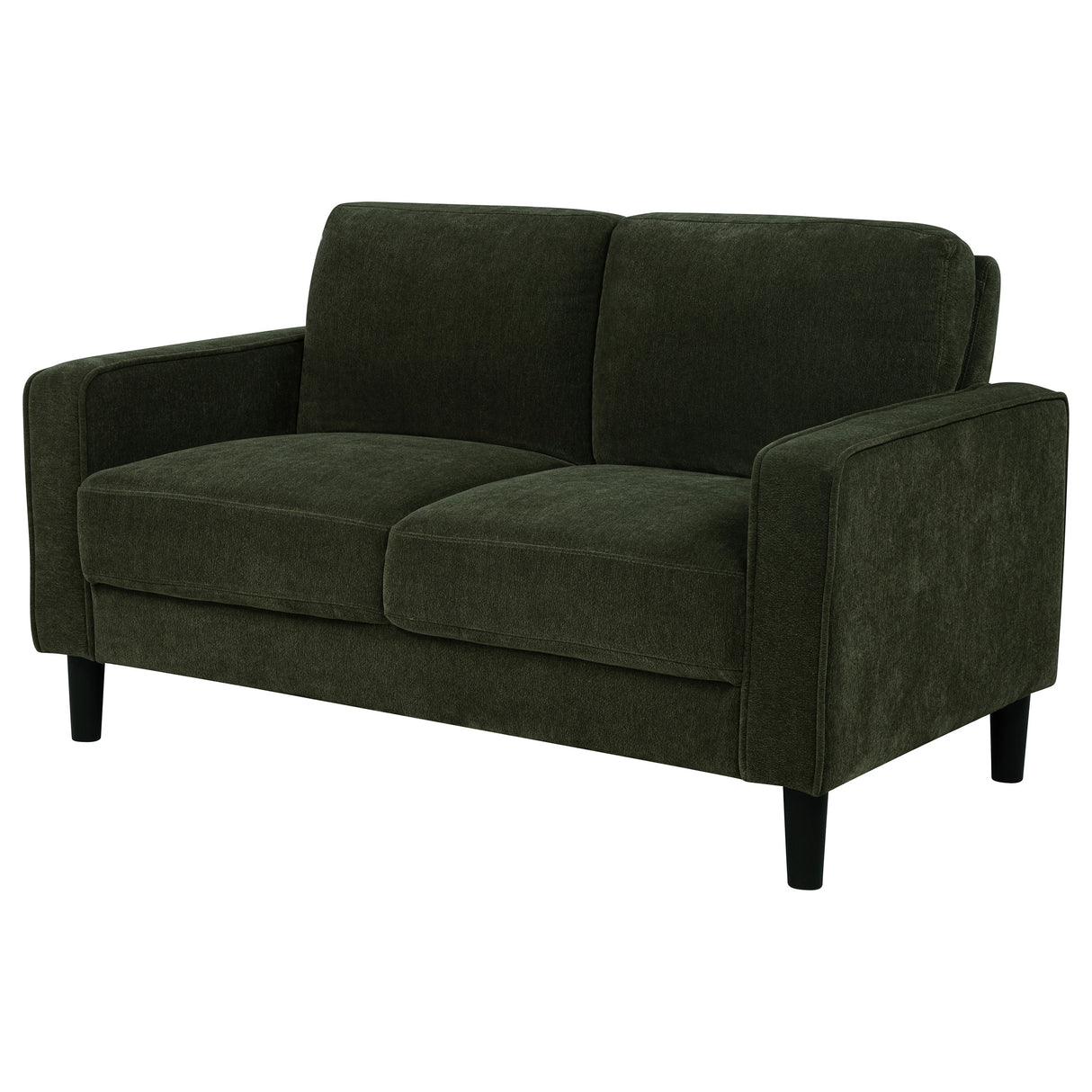 Ruth Fabric Upholstered Track Arm Loveseat, Matcha Green