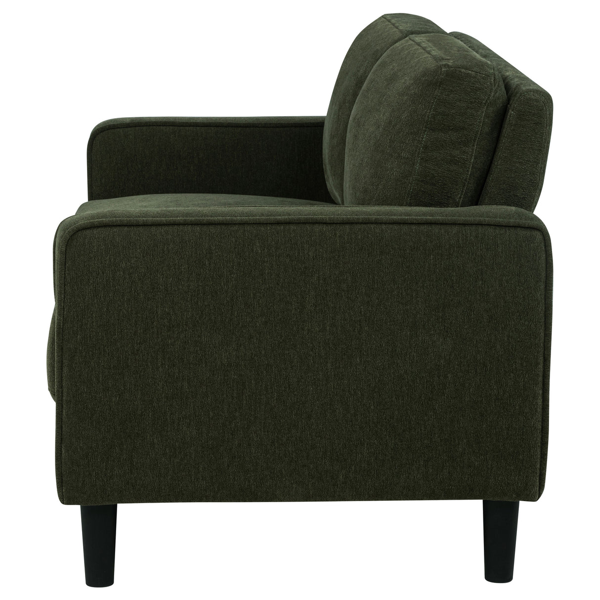 Ruth Fabric Upholstered Track Arm Loveseat, Matcha Green