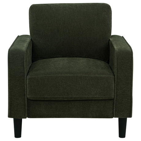 Ruth Fabric Upholstered Track Arm Accent Chair, Matcha Green