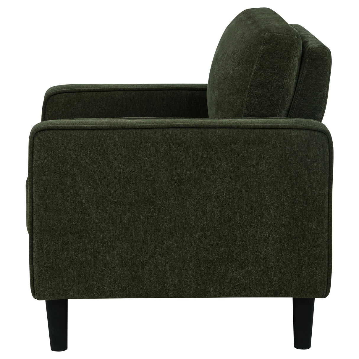 Ruth Fabric Upholstered Track Arm Accent Chair, Matcha Green