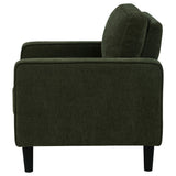 Ruth Fabric Upholstered Track Arm Accent Chair, Matcha Green