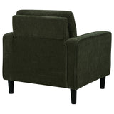 Ruth Fabric Upholstered Track Arm Accent Chair, Matcha Green