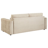 Amador Camel Chenille Track Arm Sofa with Lumbar Pillows